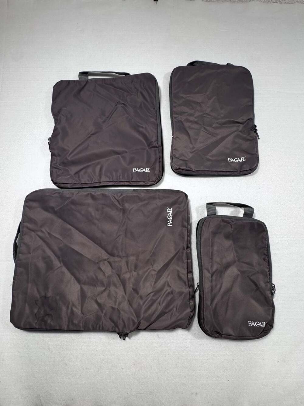 Bagail Packing Cubes Set of 4 Gray Travel Luggage Organizers